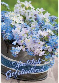 Wenskaarten Gefeliciteerd pak a 10 stuks multi