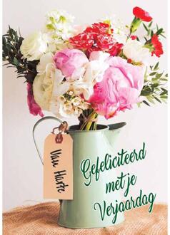 Wenskaarten Gefeliciteerd pak a 10 stuks multi