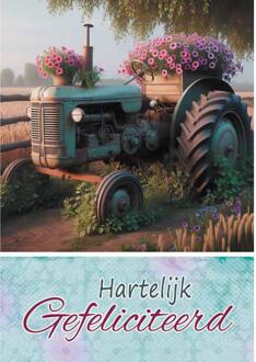 Wenskaarten Gefeliciteerd pak a 10 stuks multi