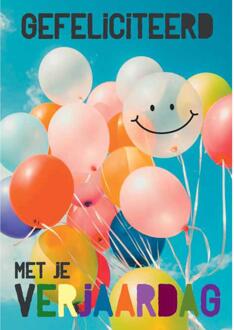 Wenskaarten Gefeliciteerd pak a 10 stuks multi