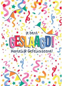 Wenskaarten geslaagd pak a 10 stuks multi
