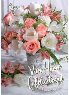 Wenskaarten getrouwd pak a 10 stuk multi