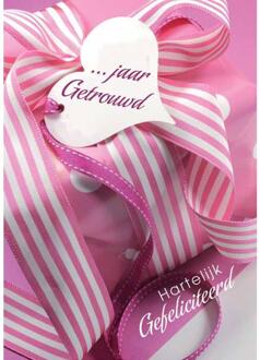 Wenskaarten __ jaar getrouwd pak a 10 st multi