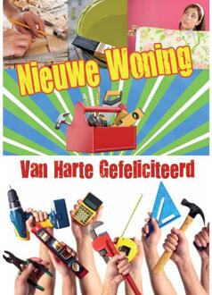 Wenskaarten Nieuwe Woning pak a 10 stuks multi