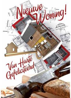 Wenskaarten Nieuwe Woning pak a 10 stuks multi