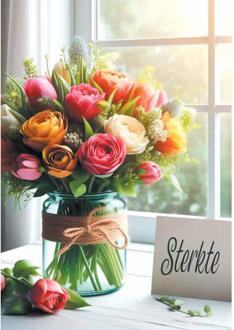 Wenskaarten Sterkte pak a 10 stuks multi