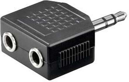 Wentronic 11104 3,5 mm 2 x 3.5 mm Zwart kabeladapter/verloopstukje