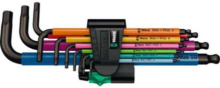 Wera 05022089001 9-delige Multicolour Inbussleutelset - 1,5-10mm