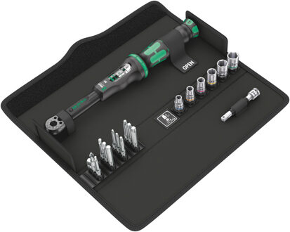 Wera 05130110001 Click-Torque A 6 Set 1 20-delige Klikdraaimomentsleutel set in etui - 2,5-25 Nm