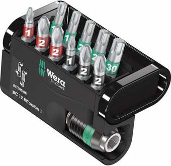 Wera 05136385001 12-delige Bit-Check BiTorsion 1 Bitset in cassette - 05136385001