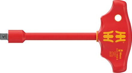 Wera 410 i VDE B VDE-geïsoleerde T-greep adapterschroevendraaier voor 3/8" doppen, 3/8" x 130 mm - 05005120001