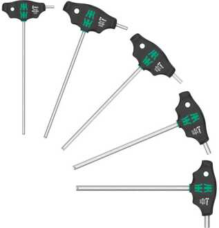 Wera 454/5 HF SHK set 1 schroevendraaierset T-greep-schroevendraaier Hex-Plus met vasthoudfunctie Schroevendraaier