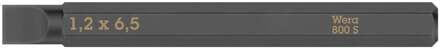 Wera 800 S sleufbits voor slagschroevendraaier, 1.2 x 6.5 x 70 mm - 05018142001