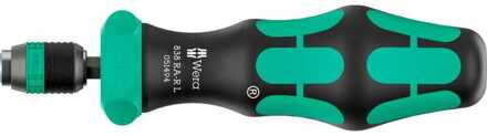 Wera 838 RA-R L bithandhouder met ratelfunctie, 1/4" Schroevendraaier