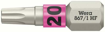 Wera 867/1 TORX® HF bits met vasthoudfunctie, TX 20 x 25 mm - 05066142001