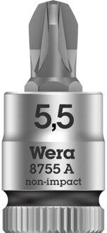 Wera 8700 A FL 05003320001 Plat Dopsleutel-bitinzet 5.5 mm 1/4 (6.3 mm)