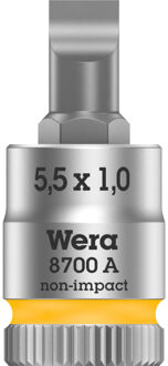 Wera 8700 A FL 05003321001 Plat Dopsleutel-bitinzet 5.5 mm 1/4 (6.3 mm)