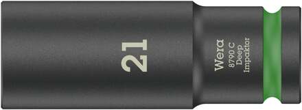 Wera 8790 C Impaktor Deep doppen met 1/2"-aandrijving, 21 x 83 mm - 05004837001