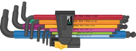Wera 950/9 Hex-Plus Multicolour Imperial 2 | Stiftsleutelset | inch | BlackLaser | 9-delig - 05022640001