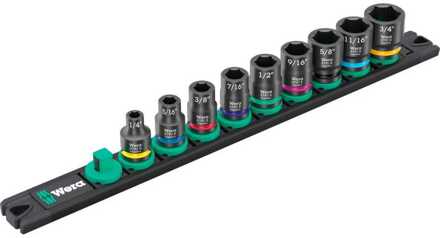 Wera 9608 Dop-magneetstrip B Impaktor Imperial 1 Dopsleutel