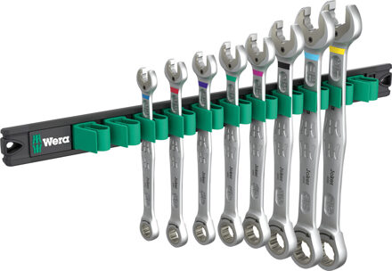 Wera 9632 Magneetstrip 6000 Joker Imperial 1 steek-ringratelsleutelset Moersleutel