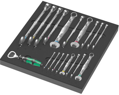 Wera 9731 Schuimrubberen inzetstuk met 6003 Joker Set 1, 19-delig Gereedschapsset