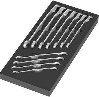 Wera 9733 Schuimrubberen inzetstuk met 6001 Joker Switch Set 1, 11-delig Moersleutel