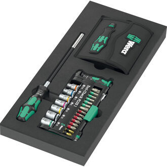 Wera 9750 Schuimrubberen inzetstuk met Kraftform Kompakt en Tool-Check PLUS Set 1, 57-delig Gereedschapsset