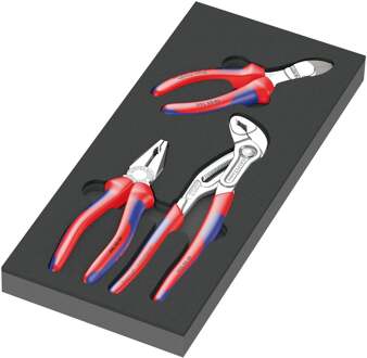 Wera 9780 Schuimrubberen inzetstuk met KNIPEX tangen Set 1, 3-delig Tangenset