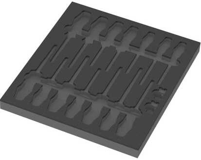 Wera 9811 Schuimrubberen inzetstuk voor VDE schroevendraaiers Set 1, zonder gereedschap Inlay