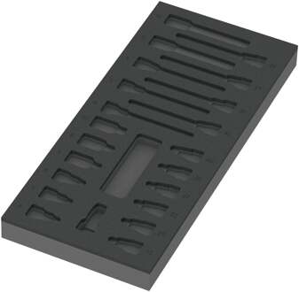 Wera 9823 Schuimrubberen inzetstuk voor Zyklop B 3/8" bitdoppen Set 1, zonder gereedschap, 172 x 30 x 392 mm - 05137323001