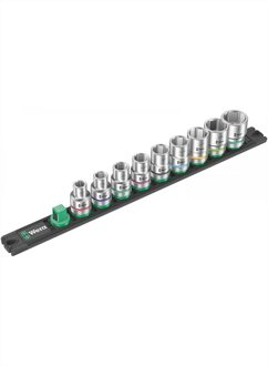 Wera Dop-magneetstrip C Imperial 1 Zyklop doppenset | 1/2"-aandrijving | INCH | 9-delig - 05005480001