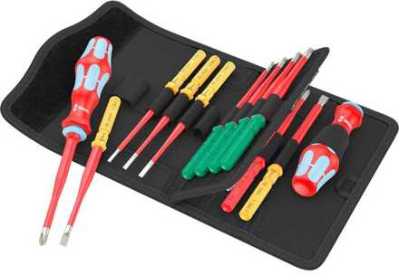 Wera Kraftform Kompakt VDE RVS 17 extra slim 1 Tool Finder, 17-delig Schroevendraaier