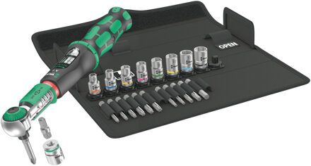 Wera Safe-Torque A 2 Set 1, 1/4" zeskant, 2-12 Nm, 23-delig Draaimomentsleutel