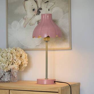 Wera tafellamp, roze/groen, hoogte 47 cm, metaal roze, groen