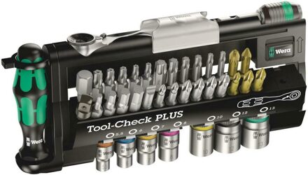 Wera Tool-Check PLUS 05056490001 Bitset 39-delig Plat, Kruiskop Phillips, Kruiskop Pozidriv, Inbus, Torx, Torx BO Incl. ratel