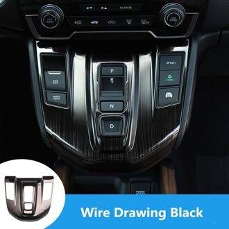 Wereld Datong versnellingspook panel decoratieve pailletten Rvs trim 1 stuks voor Honda CRV CR-V HYBRIDE RHD LHD Drawing zwart
