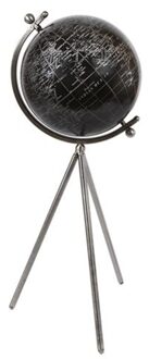 Wereldbol metaal driepoot 26x24x60cm