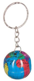 Wereldbol sleutelhanger blik