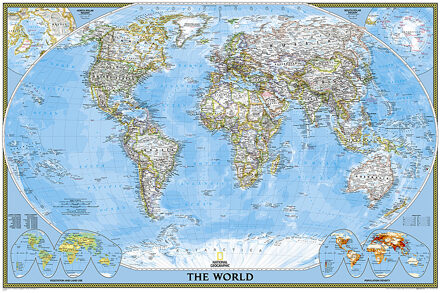 Wereldkaart 20379 politiek, 92 x 61 cm | National Geographic