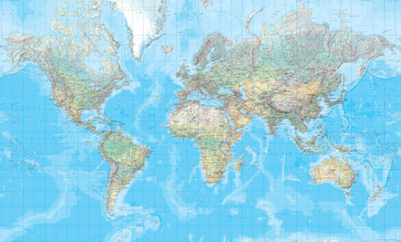 Wereldkaart World physical | 202 x 123 cm | Kümmerly & Frey