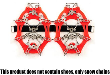 Werk Schoenen Covers Anti Skid Stijgijzers Winter Lopen 19 Tanden Ijsvissen Sneeuwschoenen Mangaan Staal Anti Veiligheid Schoen Covers oranje / 42-44 26cm-27cm