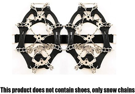 Werk Schoenen Covers Anti Skid Stijgijzers Winter Lopen 19 Tanden Ijsvissen Sneeuwschoenen Mangaan Staal Anti Veiligheid Schoen Covers zwart / 42-44 26cm-27cm