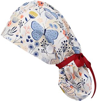 Werken Cap Verpleegkundige Accessoires Solid Print Werk Hoed Casual Unisex Cap Met Uniform Klinische Schoonheidsspecialiste Bruin