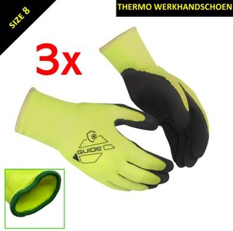 Werkhandschoen - Thermohandschoen - Gevoerd - Touchscreenfunctie - Maat 8 - 3 Paar