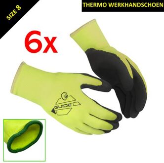 Werkhandschoen - Thermohandschoen - Gevoerd - Touchscreenfunctie - Maat 8 - 6 Paar