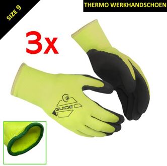 Werkhandschoen - Thermohandschoen - Gevoerd - Touchscreenfunctie - Maat 9 - 3 Paar