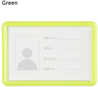 Werkkaart Naam Badge Case Met Pin Clip Naam Tags Kaarthouder Vervangbare Id Badge Houder Voor Office School Business groen