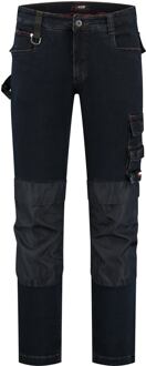 Werkspijkerbroek heren CARLOS met Stretch Denim Dark - W32/L36