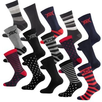 WeSC 15 stuks Multipack Socks * Actie * Versch.kleure/Patroon - Maat 39/42